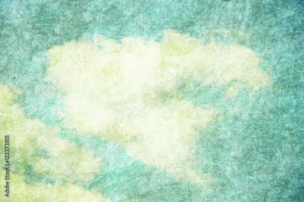 Fototapeta artistic fluffy cloud and sky with gradient color and grunge texture