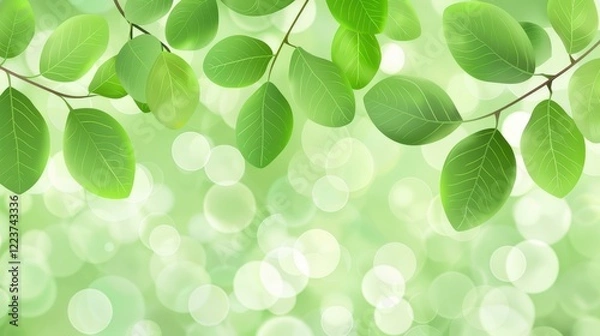 Fototapeta Immerse yourself in this serene green abstract nature background, perfect for calming your mind and uplifting your space.