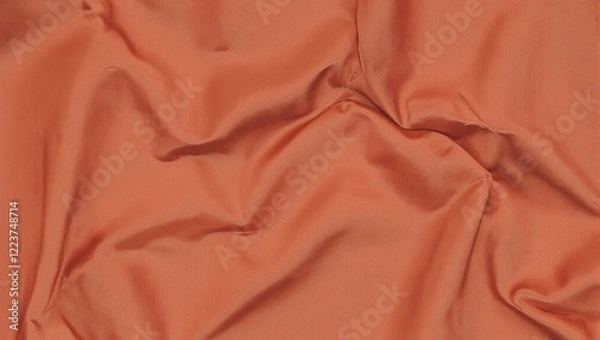Obraz Elegant copper taffeta fabric with vintage crinkled edges