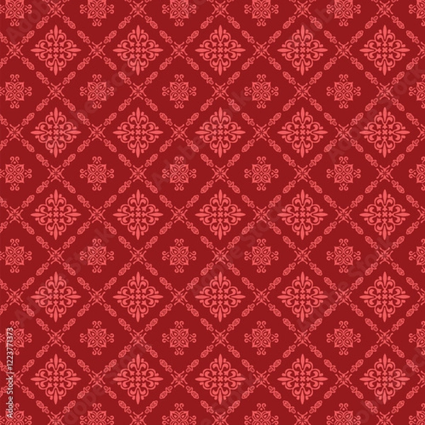 Obraz Red Ornament Traditional Pattern