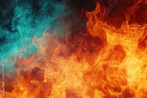 Fototapeta  a vibrant firethemed abstract image