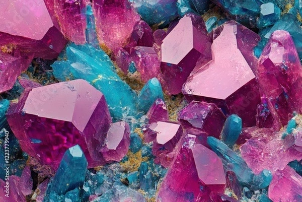 Fototapeta Vibrant  image of multilayered crystalline structures