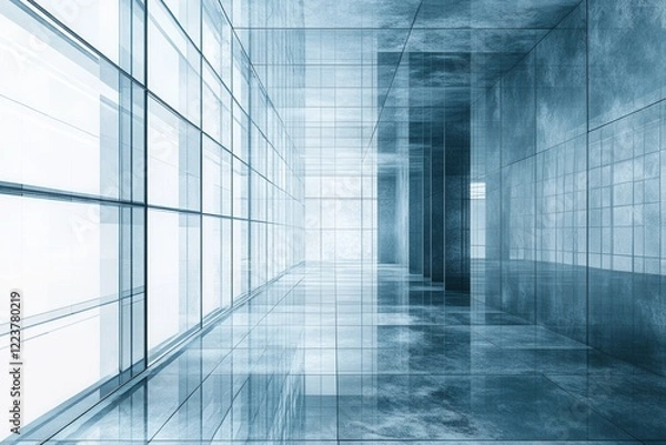 Fototapeta Abstract cooltoned office background with powdered pigment texture Gradient