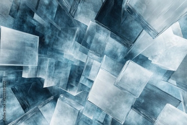Fototapeta Abstract cooltoned office background with powdered pigment texture Gradient