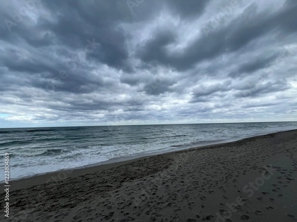 Obraz storm over the sea