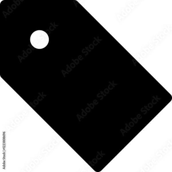 Obraz Tag glyph icon, flat style vector illustration