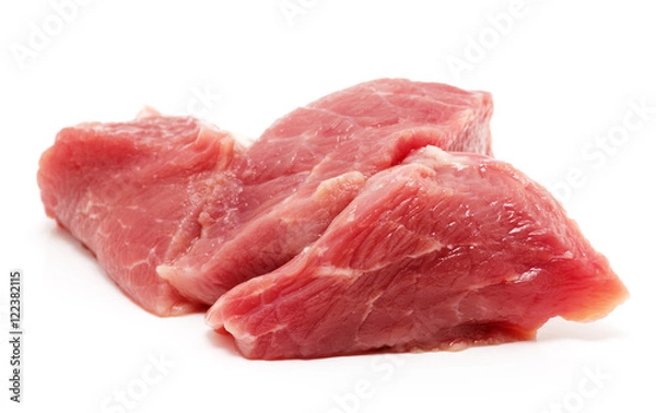 Obraz raw meat isolated on white