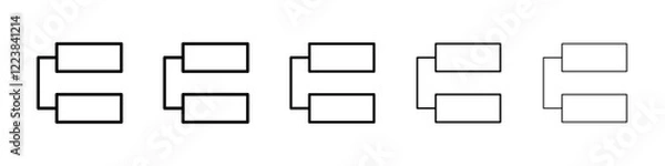 Fototapeta Adjacent item icon Vector logo sign