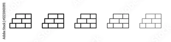 Obraz Brick wall icon Vector logo sign