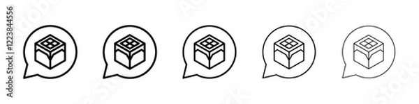 Obraz Chat craft icon Vector logo sign