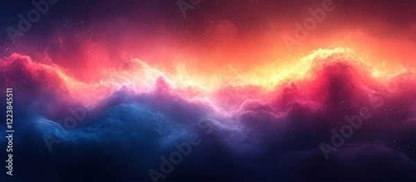 Fototapeta Abstract Gradient Smooth Transitions Deep Red Muted Blue Soft Lighting Dreamy Atmosphere Contemporary Art