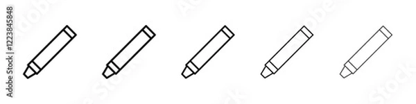 Obraz Crayon icon Vector logo sign