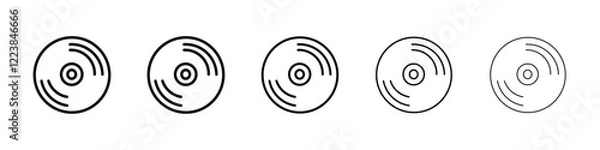 Obraz Disk icon Vector logo sign