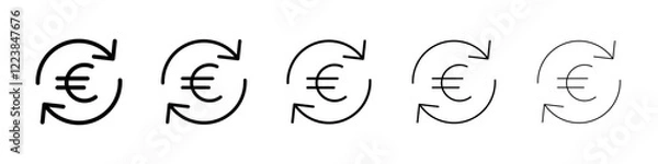 Obraz Euro refund icon Vector logo sign