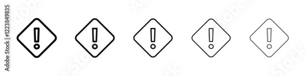 Obraz High priority icon Vector logo sign