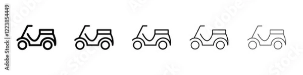 Obraz Scooter icon Vector logo sign