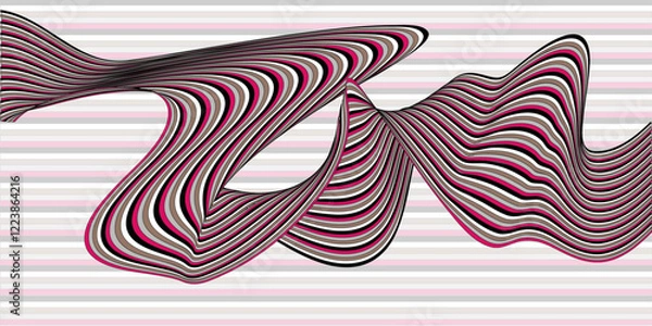 Obraz ondas degradado i lineas