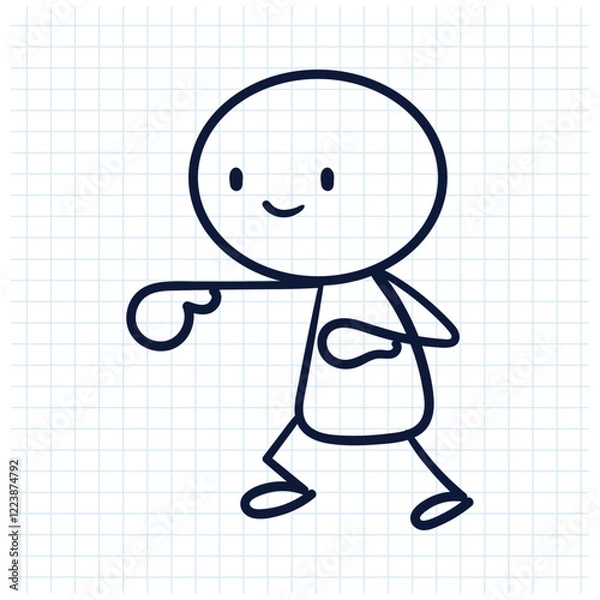 Obraz stick man sketch design illustration