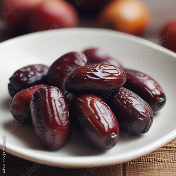 Obraz Dates on a White Plate