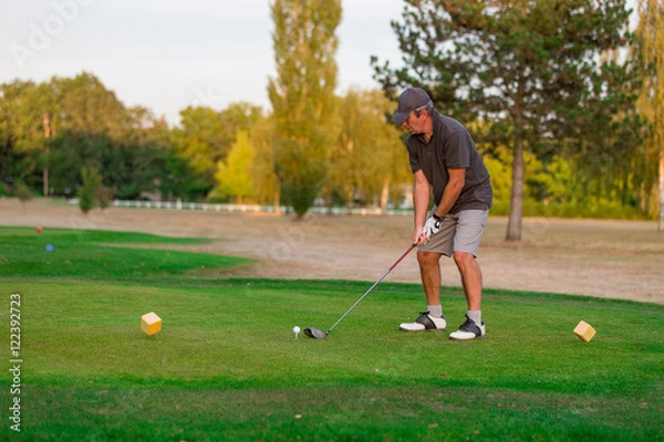 Obraz senior playing golf