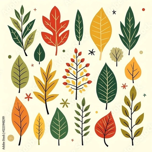 Obraz autumn leaves seamless pattern