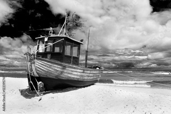 Obraz Ein Fischerboot in Ahlbeck auf der Insel Usedom