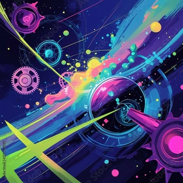 Fototapeta abstract music background with notes