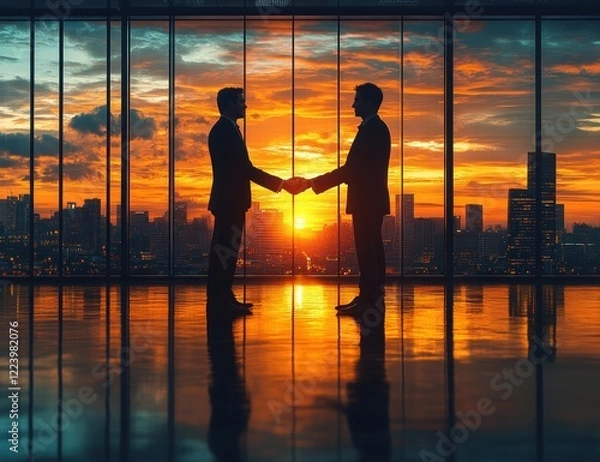 Fototapeta Business Meeting Handshake Office Teamwork Partnership Agreement Modern Environment Young Professionals