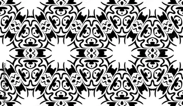 Fototapeta Abstract Vector seamless pattern with abstract geometric style. Repeating sample figure and line. For interiors design, wallpaper, textile industry