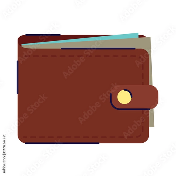 Obraz Leather wallet icon