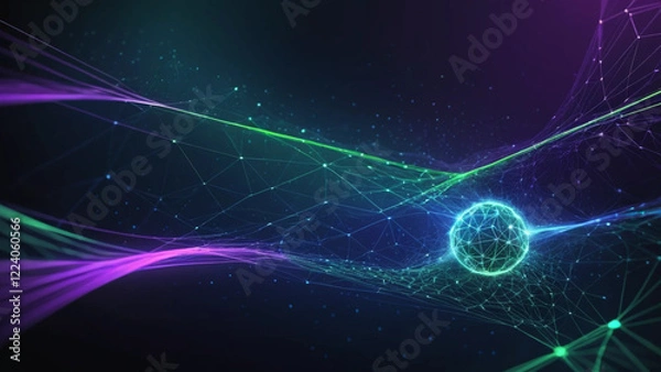 Fototapeta Innovation Technology Background with Futuristic Network Design
