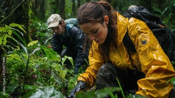 Fototapeta Volunteers Saving Wild Species from Extinction