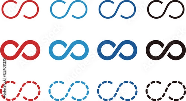 Obraz 無限大のアイコンのセット