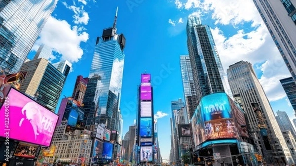 Obraz Vibrant Cityscape with Skyscrapers