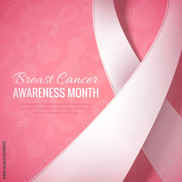 Obraz Breast Cancer October Awareness Month Campaign Background