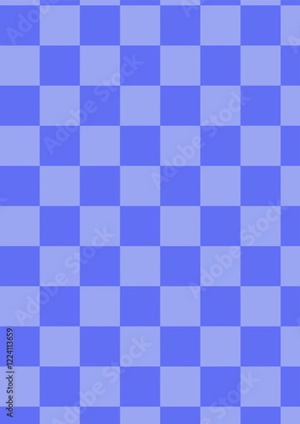 Obraz 市松模様　青系　縦