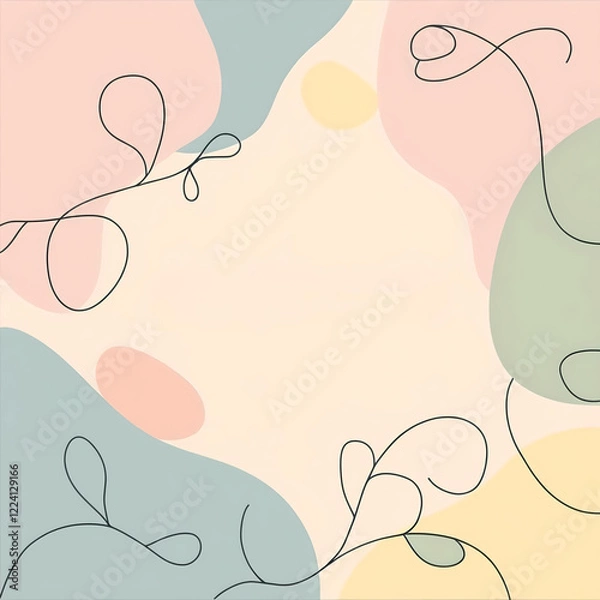 Obraz cute circle pastel background