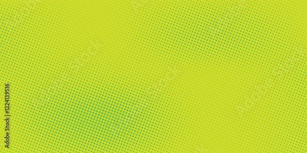 Obraz Dots halftone yellow green color pattern gradient texture background. vector ilustration
