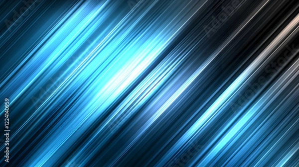 Fototapeta Abstract blue diagonal lines background; website design