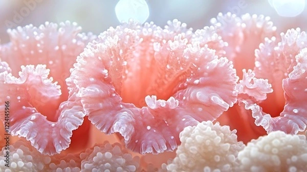 Fototapeta Delicate Pink Coral Reef Close Up Image