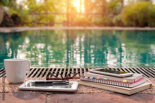 Obraz Young hipster in workplace