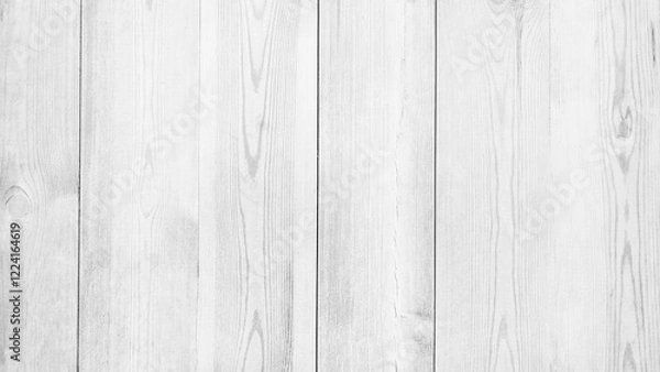 Fototapeta White painted wooden wall texture