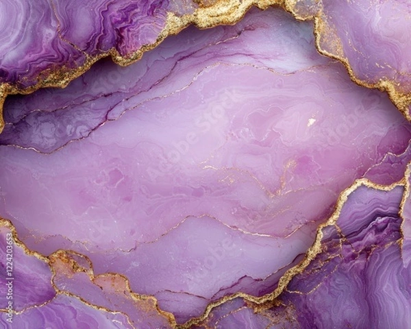 Fototapeta Abstract purple and gold marble texture background