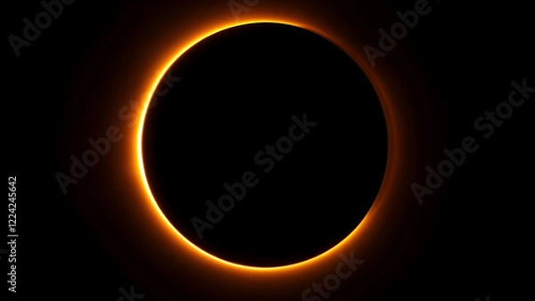 Fototapeta Studio image of a solar eclipse using a bright light and a black lens cap
