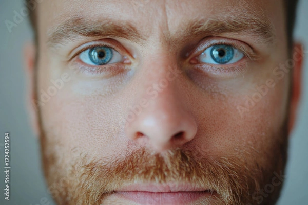Obraz Real caucasian man with blank expression