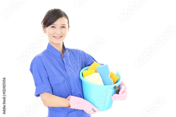 Fototapeta 笑顔の女性清掃員