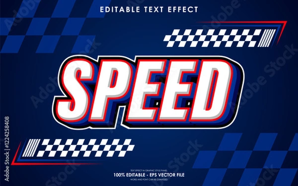 Obraz Editable Speed Racing Text Effect with a Racing-Themed Background