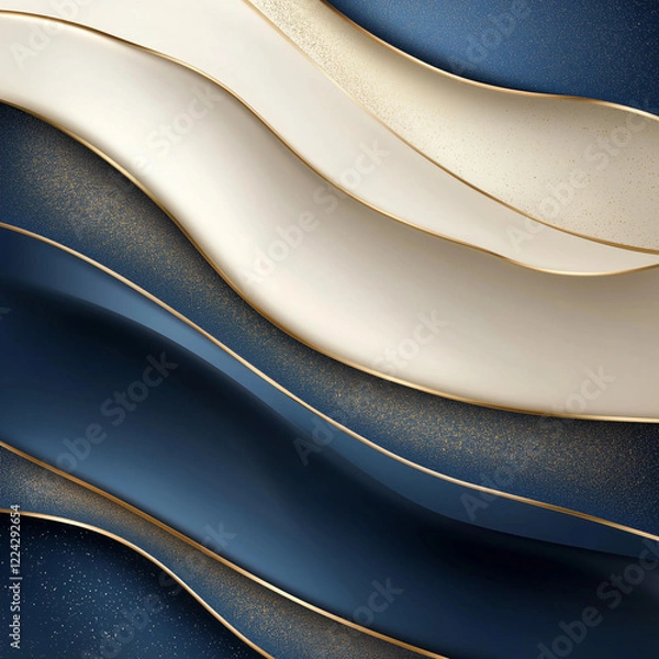 Fototapeta Abstract glitter luxury background, generative AI illustration