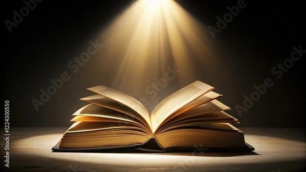 Fototapeta An open book with pages turned down