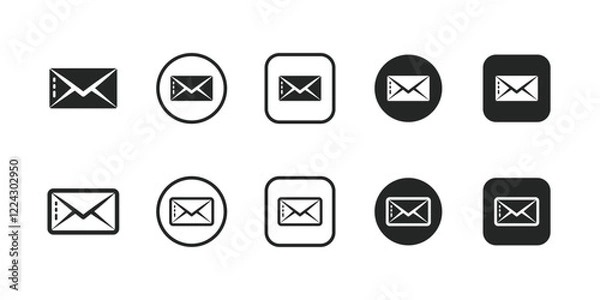Fototapeta Email, mail, envelope, message, inbox, received, communication, Outline signs and more, perfect for websites, apps, and print projects; these scalable icons are fully customizable for print.